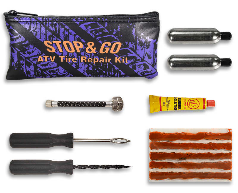 Stop &amp; Go 8065 Tubeless Tire Repair Kit for ATV with CO2 for Punctures